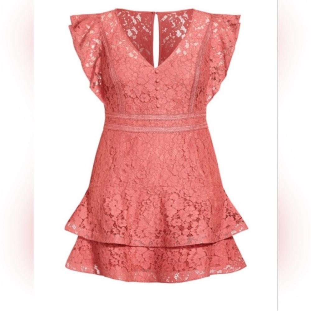 City Chic Lace Tiered Dress